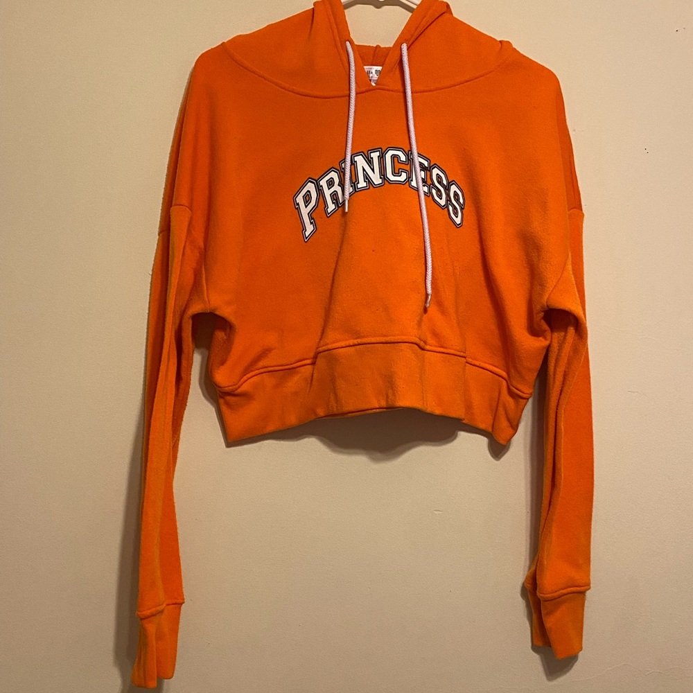 Stella Viva Orange Cropped Princess Hoodie